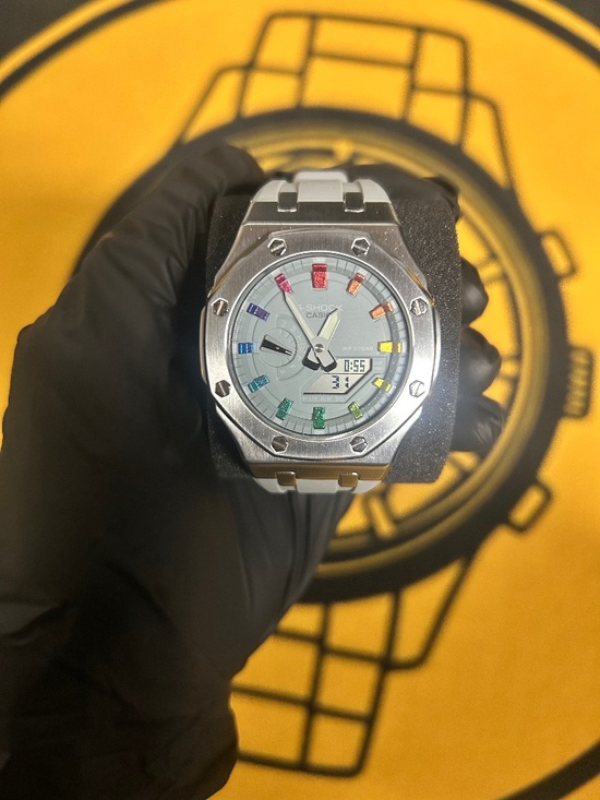 Casio Other - Casio G-Shock Metal Rainbow Dial Watch – Luxury Steel Bezel, 200M Water Resistan